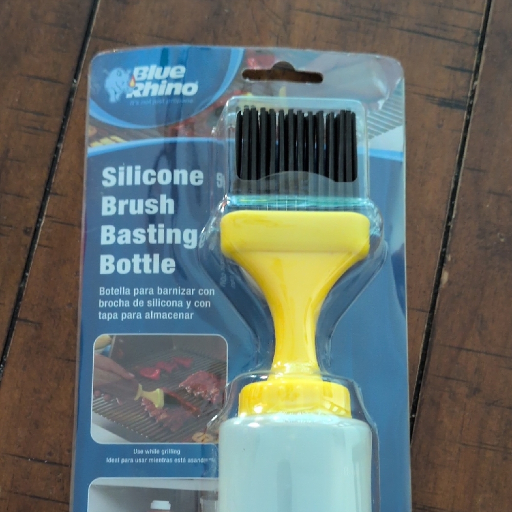Yellow Silicone Basting Brush Bottle